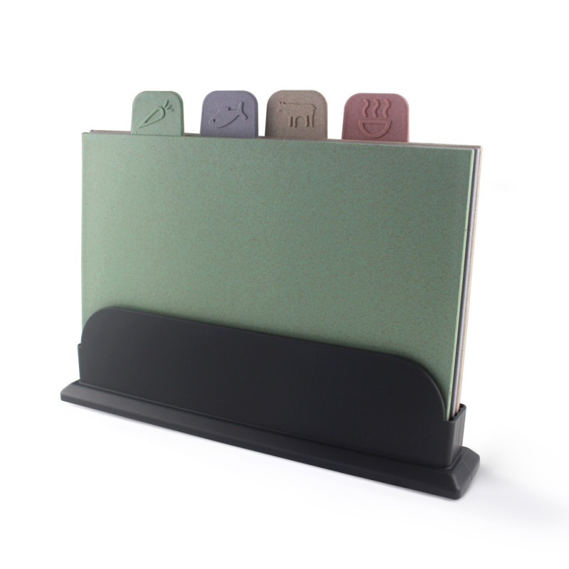4 pcs index chopping board set 28x22 cm (plastic)