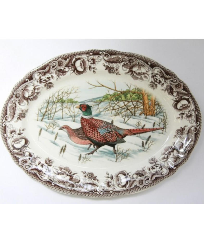 HAYDON GROVE PHEASANT OVĀLS ТАРЕЛКА  35.5CM, Claytan