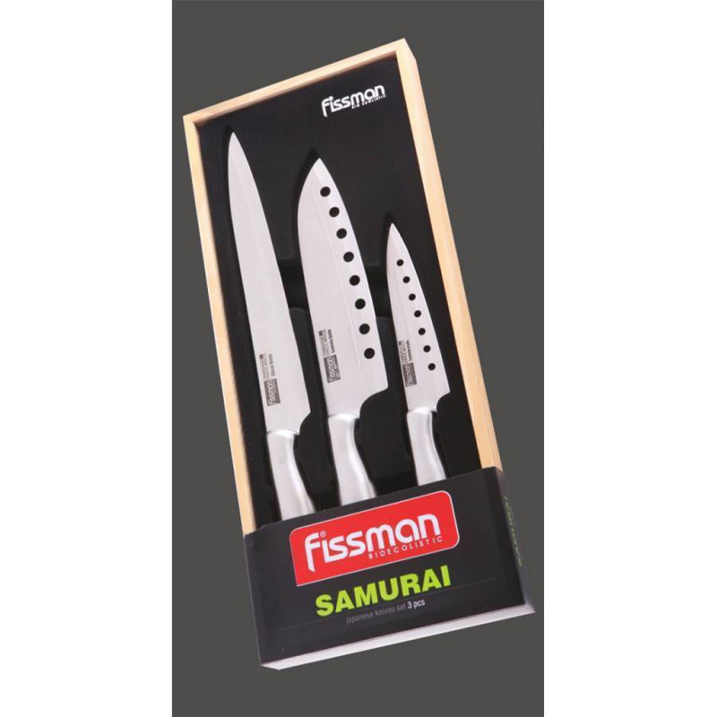3 pcs knife set SAMURAI (stainless steel)