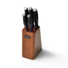 6 pc knife set TESSEN with wooden block (3Cr13 steel)