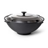 Wok 39x16 cm / 9 LTR with carbon steel lid (cast iron)