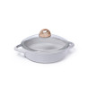 Shallow pot BORNEO 24x7.2 cm / 2.6 LTR with glass lid with induction bottom (aluminium with non-stick coating)
