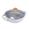 Shallow pot SHADOW BORNEO 28x7.2 cm / 3.6 LTR with glass lid with induction bottom (aluminium with non-stick coating)