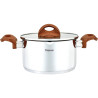 Stockpot ALTEA with 2 spouts with glass lid 20x10 cm / 3.1 LTR (stainless steel)