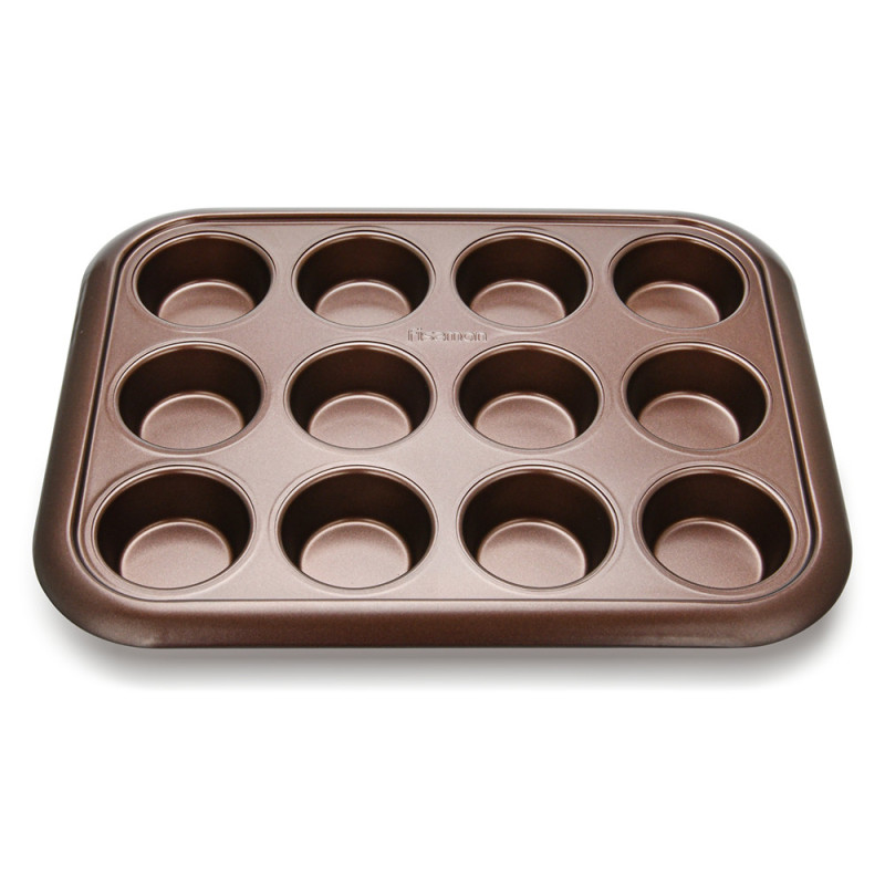 12 cup muffin pan 38x29.5x3.5cm 0.5mm
