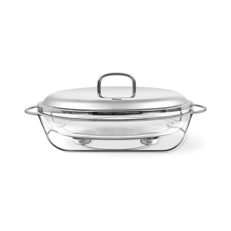 Oval chafing dish 37x21x18 cm / 2.0 LTR (heat resistant glass)