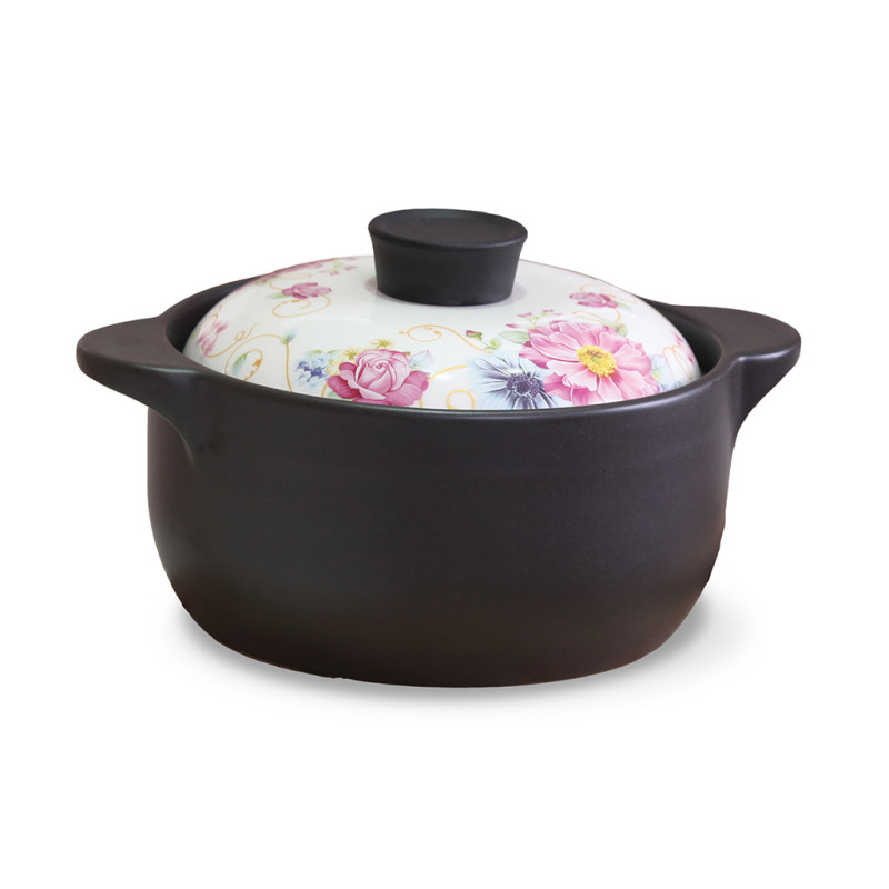 Casserole DEL FUOCO 22x11 cm / 2.5 LTR with lid, color FIJI (fire proof ceramic)