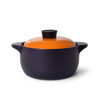 Casserole DEL FUOCO 25x12 cm / 4.0 LTR with lid, color ORANGE (fire proof ceramic)