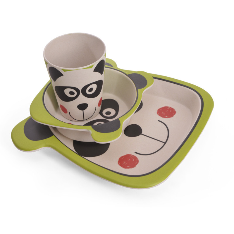 Dinner set PANDA 3 pcs (bamboo fibre)