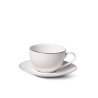 Tea Cup and saucer ALEKSA 250 ml color white (porcelain)