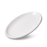 Oval Plate ALEKSA 35X21 cm color white (porcelain)