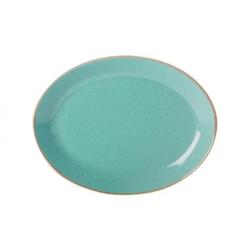 SEASONS TURQUOISE oval  plate  36cm, Porland