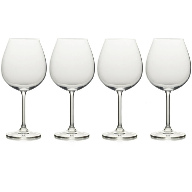 MIKASA JULIE SARKANVĪNA GLĀZES 739ML 4 GAB., KRISTĀLS, Mikasa