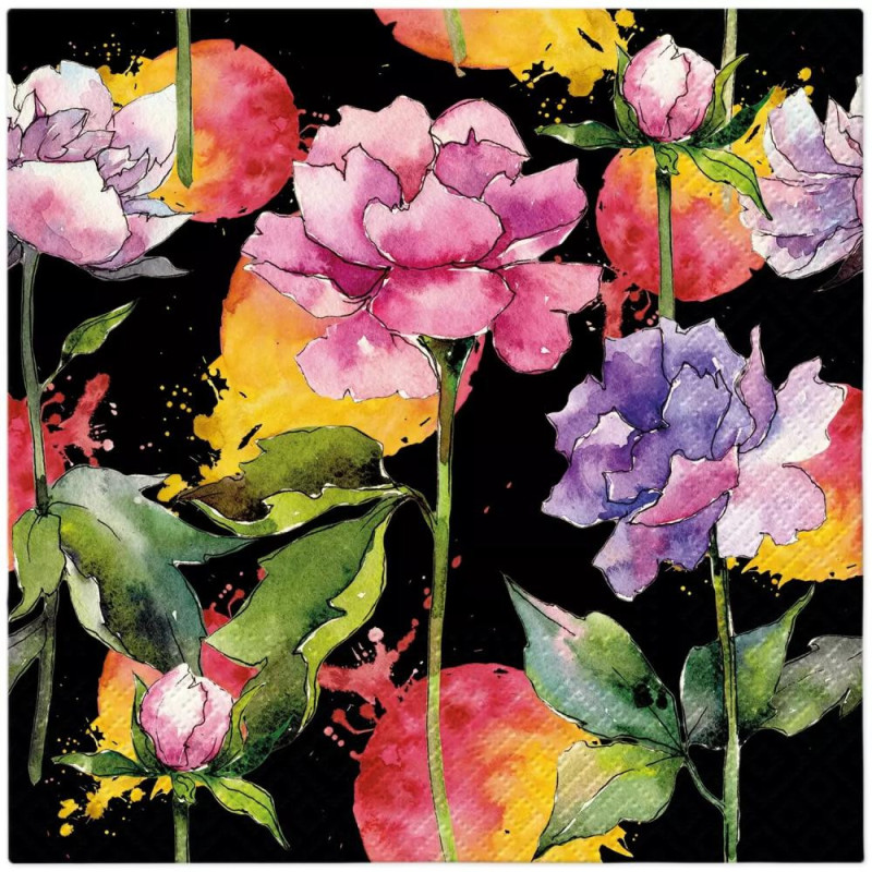 NAPKINS  33X33 NORA FLOWER, Paw Decor Collection