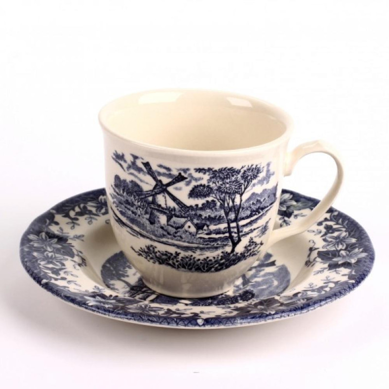 WINDMILL BLUE Cup  200 ML/APAKŠCup  15.6CM, Claytan