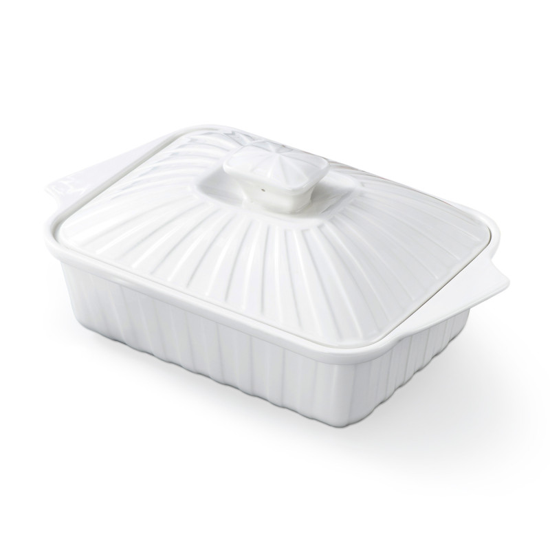 Cepamtrauks ar vāku 25 x 19 x 13 cm / 1,6 l HORECA (porcelāns)