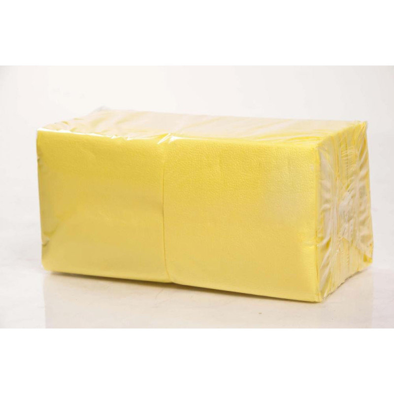 PAPĪRA SALVETES 24/1/400GB. GAIŠI DZELTENAS 500GR, Lenek