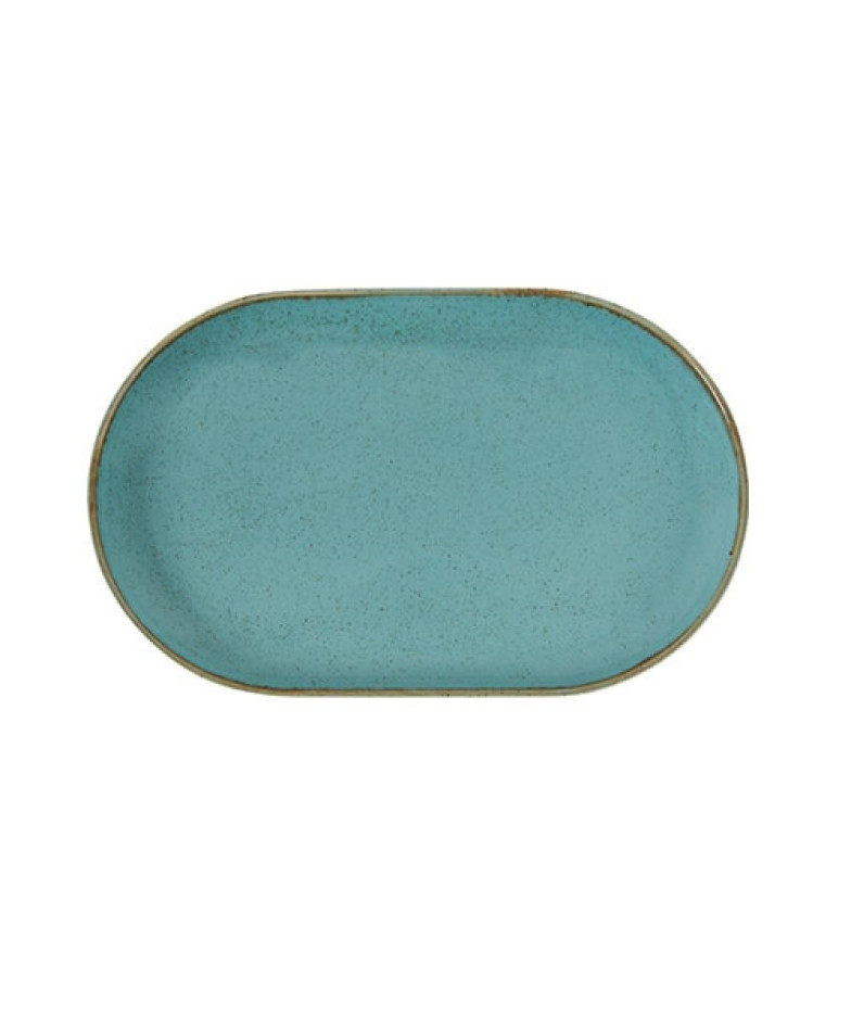 SEASONS TURQUOISE ovāls šķīvis 20x32cm, Porland