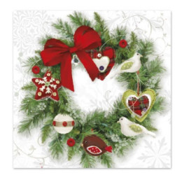 NAPKINS  33X33CM WREATH...