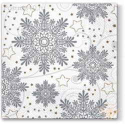 NAPKINS  33X33CM SNOWFLAKES...