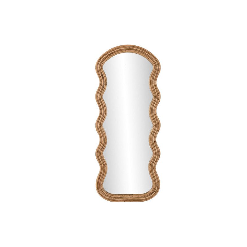 Sienas spogulis Home ESPRIT Dabisks Stikls Rotangpalma Urbāns 49 x 2,5 x 118 cm