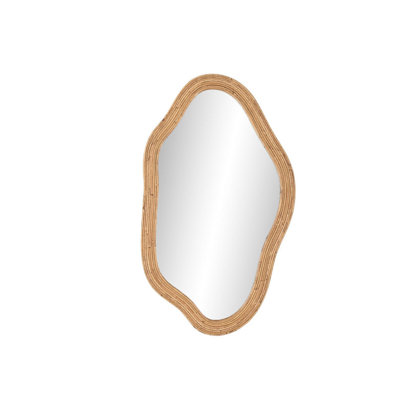 Wall mirror Home ESPRIT Natural Crystal Rattan Urban 71 x 2,5 x 120,5 cm
