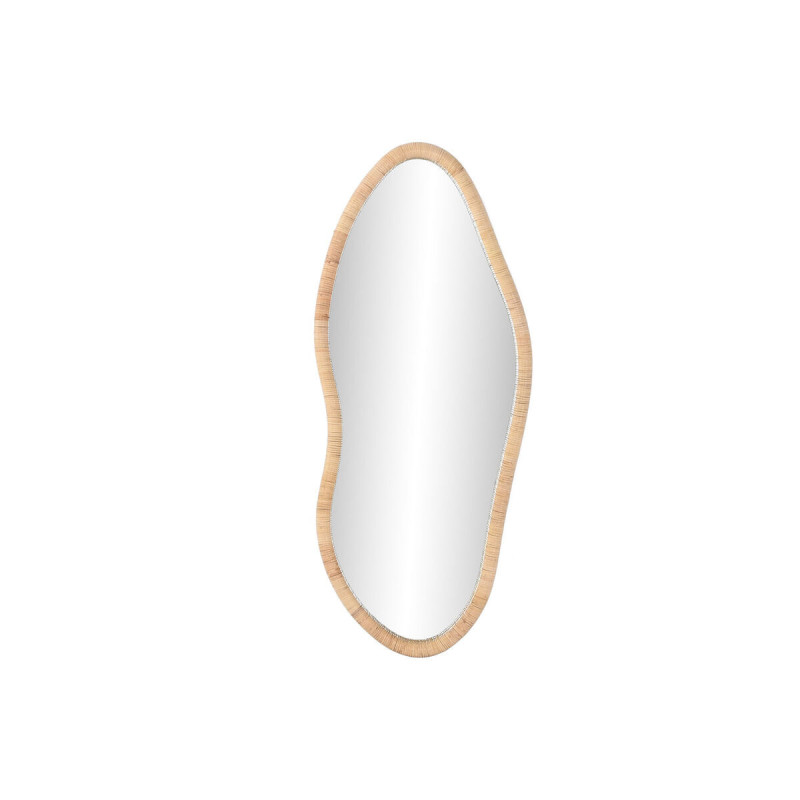 Sienas spogulis Home ESPRIT Dabisks Stikls Rotangpalma Scandi 53 x 4 x 125 cm