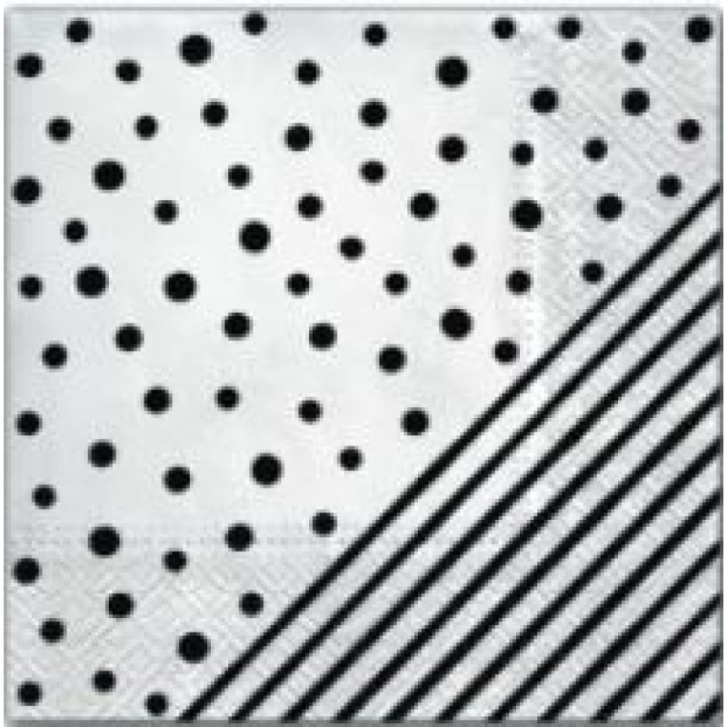 САЛФЕТКИ  33X33CM DOTS AND STRIPES, Paw Decor Collection