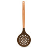 Skimmer CHEF’s TOOLS 32.5 cm, color CHOCOLATE (silicone with wooden handle)