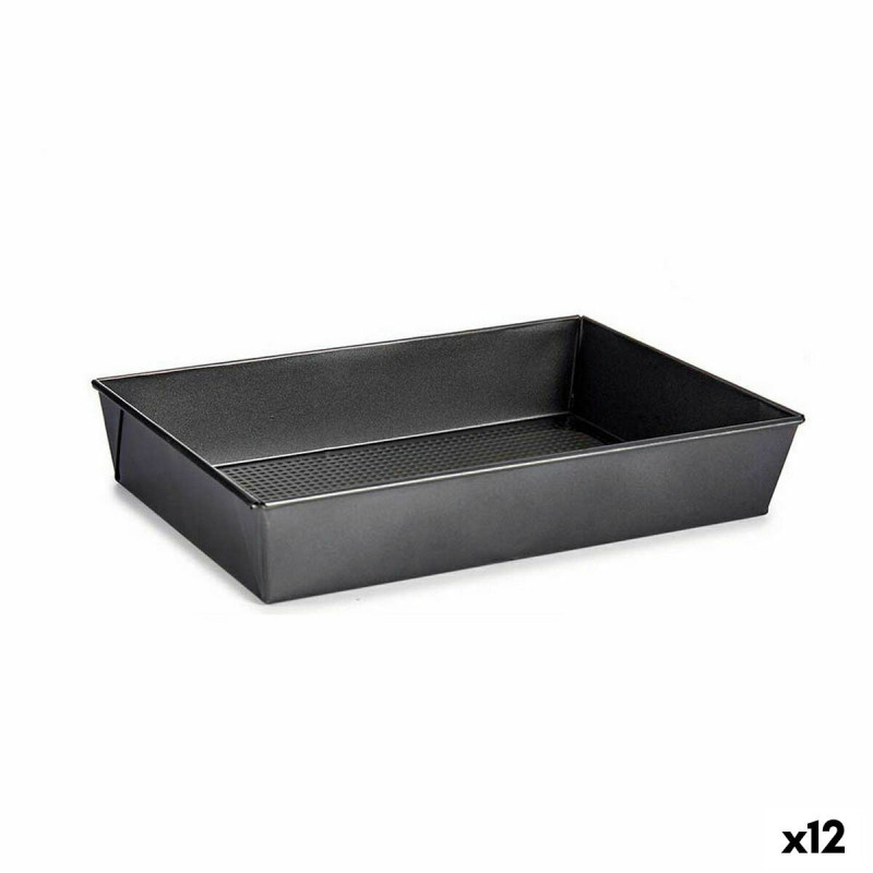 Stačiakampė liejimo forma Kinvara CK31470 Tamsiai pilka Metalinis Anglies plienas 24 x 6,5 x 36,5 cm (12 vnt.)