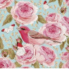 SALVETES 33X33CM ENGLISH ROSES BIRD, Paw Decor Collection