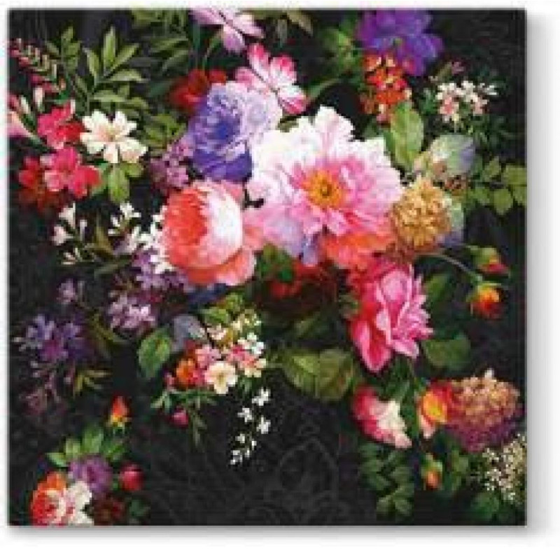 NAPKINS  33X33CM ROSES ON VELVET, Paw Decor Collection