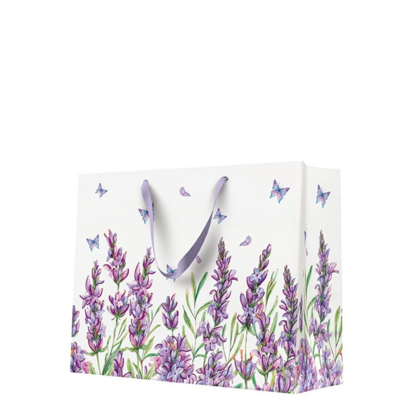 ПОДАРОЧНЫЙ  ПАКЕТ  HORIZ. 33.5X26.5X13CM LAVENDER BUTTERFLY, Paw Decor Collection