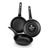 Non-stick frying pan BRA Sartén Efficient Ø 22 cm Black Metal Aluminium