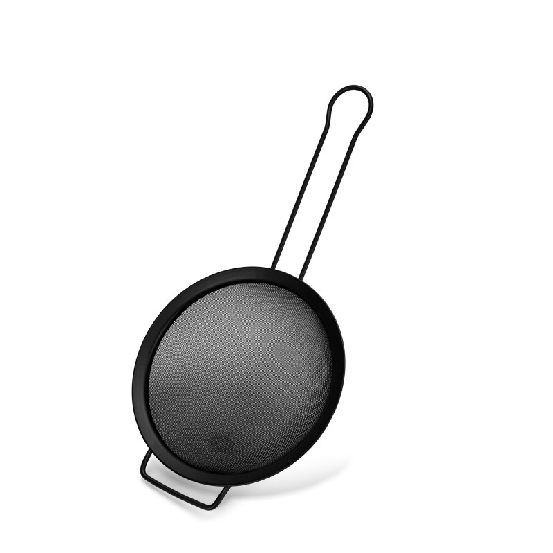 Strainer with handle 18 cm (black)