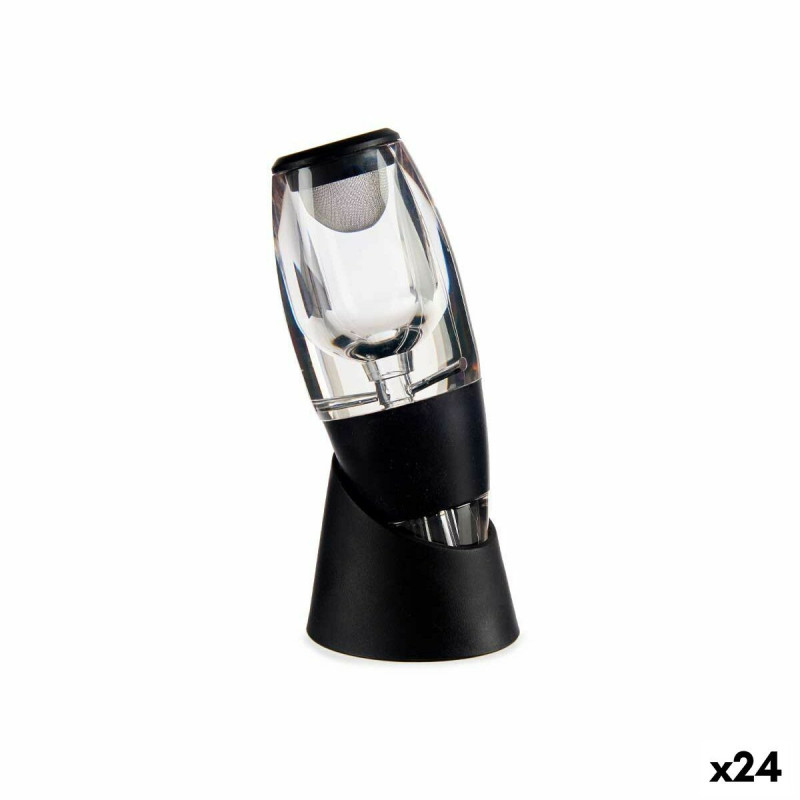 Wine Aerator Kinvara 2021101201 Black Transparent Stainless steel TPE Plastic (24 Units)