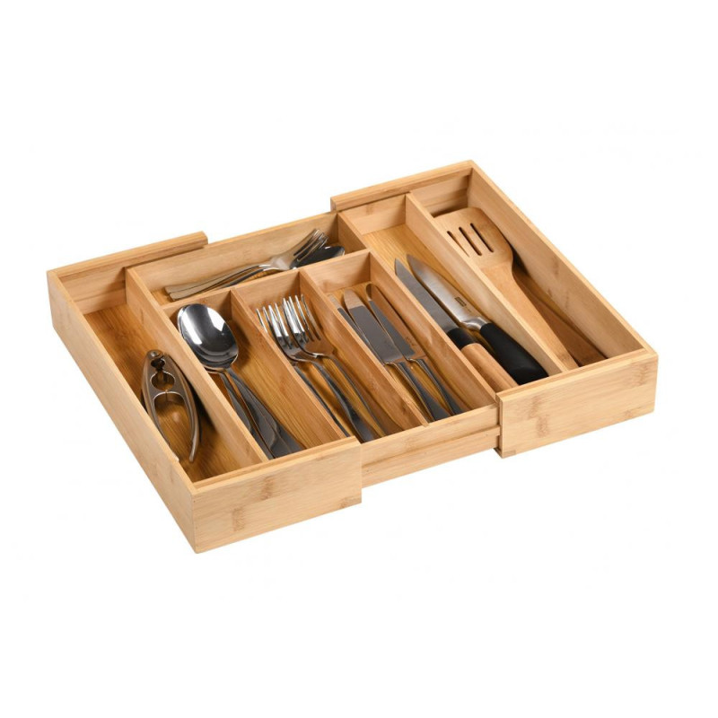 IZVELKAMA GALDA PIEDERUMU KASTE ATVILKTNĒM 28.5-40x33.5x6CM, BAMBUSS, FSC, Kesper