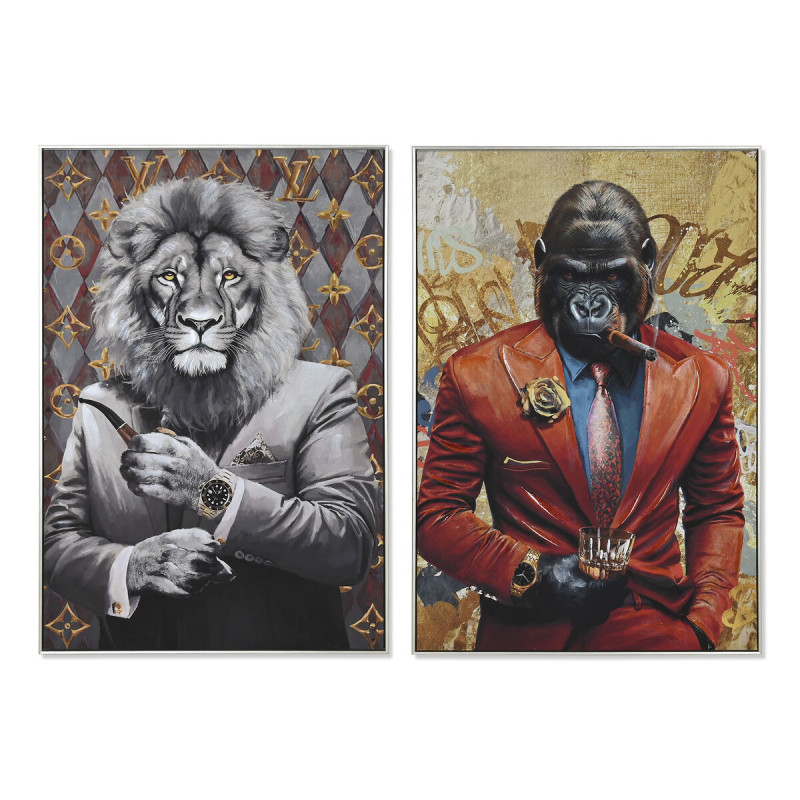 Картина Home ESPRIT Gentleman 80 x 3,5 x 120 cm (2 штук)