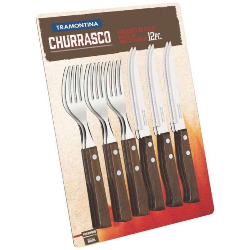 CHURRASCO GALDA PIED.KOMPL.12GAB., Tramontina