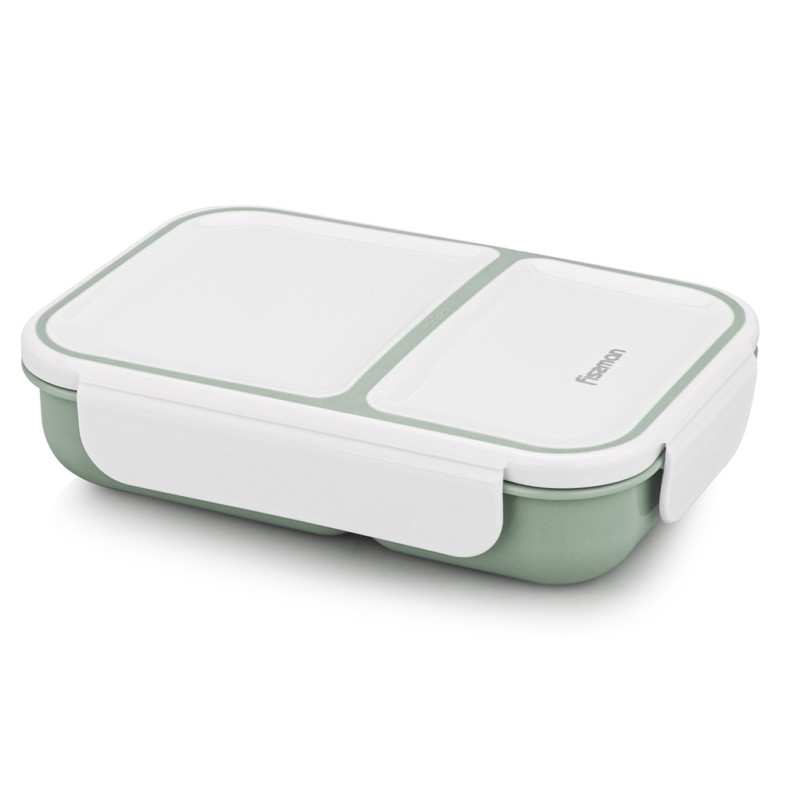 2-compartment lunch box 20x14x5 cm / 800 ml Green color (plastic)