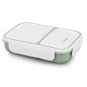 2-compartment lunch box 20x14x5 cm / 800 ml Green color (plastic)
