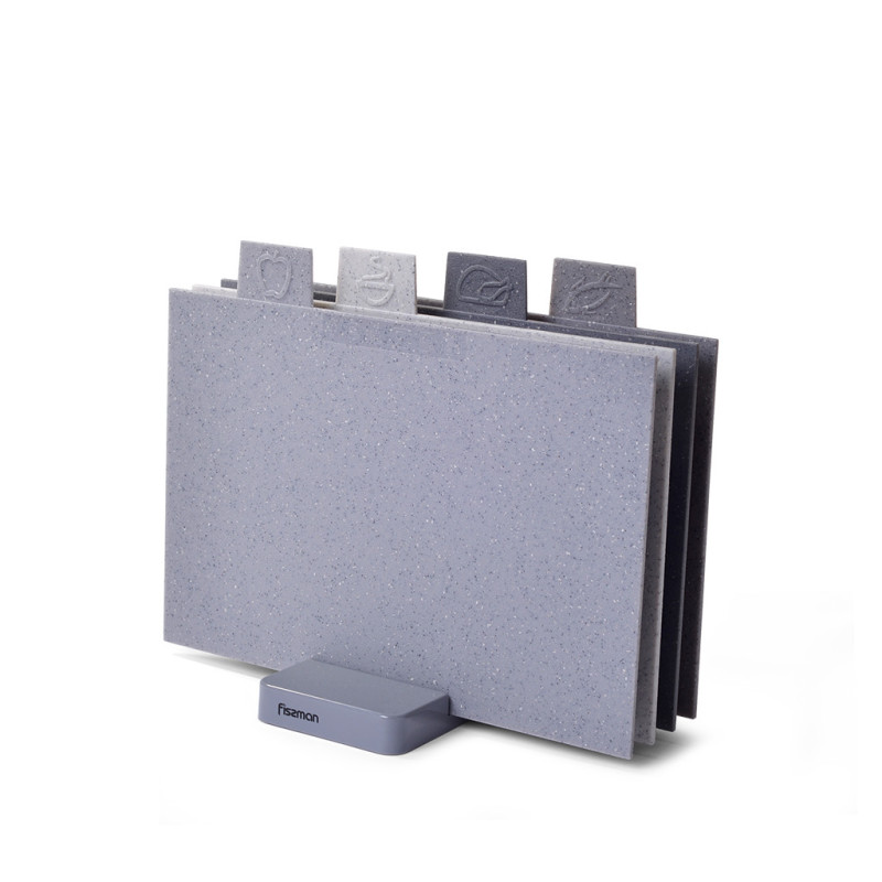 4 pcs index chopping board set 29x22.5 cm (plastic)