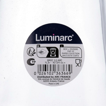 Stiklinė su Dangteliu ir Dozatorius Luminarc Cheqs Skaidrus stiklas 1,3 L