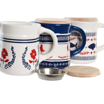 Aliejaus puodas mėsai ar žuviai DKD Home Decor 16 x 11 x 13 cm (3 vnt.)