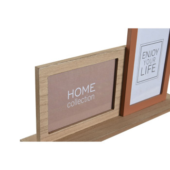 Nuotraukų rėmelis DKD Home Decor 30 x 5 x 19 cm Gėlė Veidas Keramikinis Derva Spalvotas Medžio MDF Miesto (2 vnt.),,,