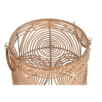 Набор корзин DKD Home Decor Натуральный Светло-коричневый Тропический 45 x 45 x 57 cm