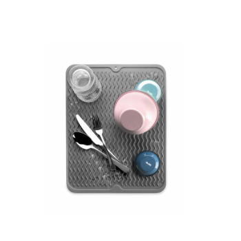 Dish drainer mat silicone grey 40x30cm