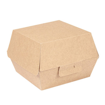 Container burger box NATURAL 14,4x13,6x9,2cm 50pcs
