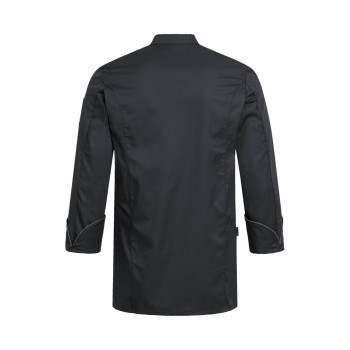Mens Chef Jacket Black With Anthracite Piping Regular Fit size XL