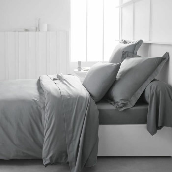 Fitted bottom sheet TODAY Jersey Light grey 160 x 200 cm,,,